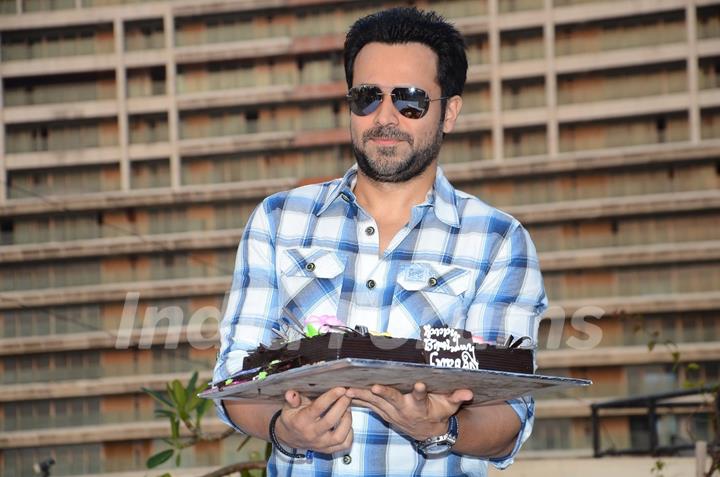 Emraan Hashmi poses with his Birthday Cake