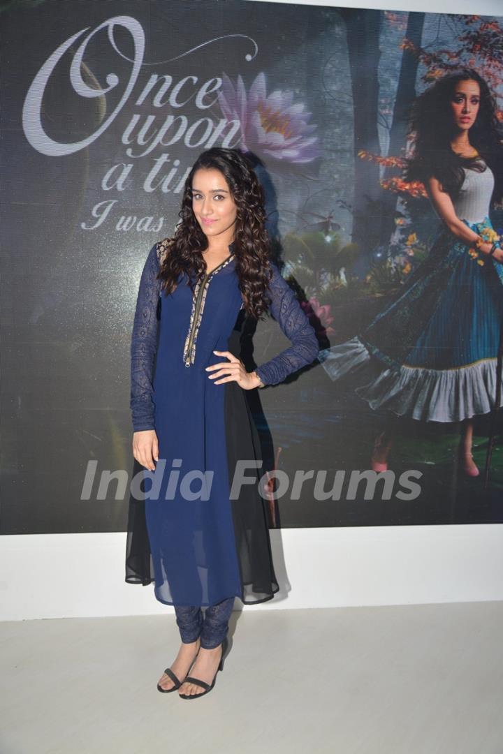 Shraddha Kapoor poses for the media at Amazon India Fashion Week 2015 Day 1