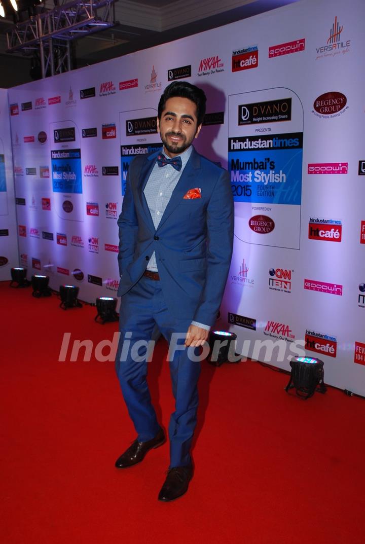 Ayushmann Khurrana poses for the media at HT Style Awards 2015