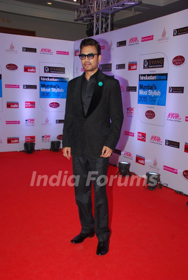 Irrfan Khan poses for the media at HT Style Awards 2015
