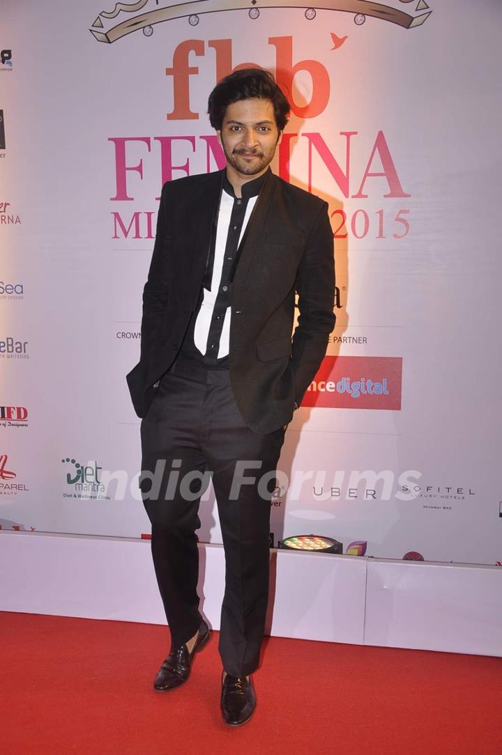 Ali Fazal poses for the media at Femina Miss India Finals Red Carpet