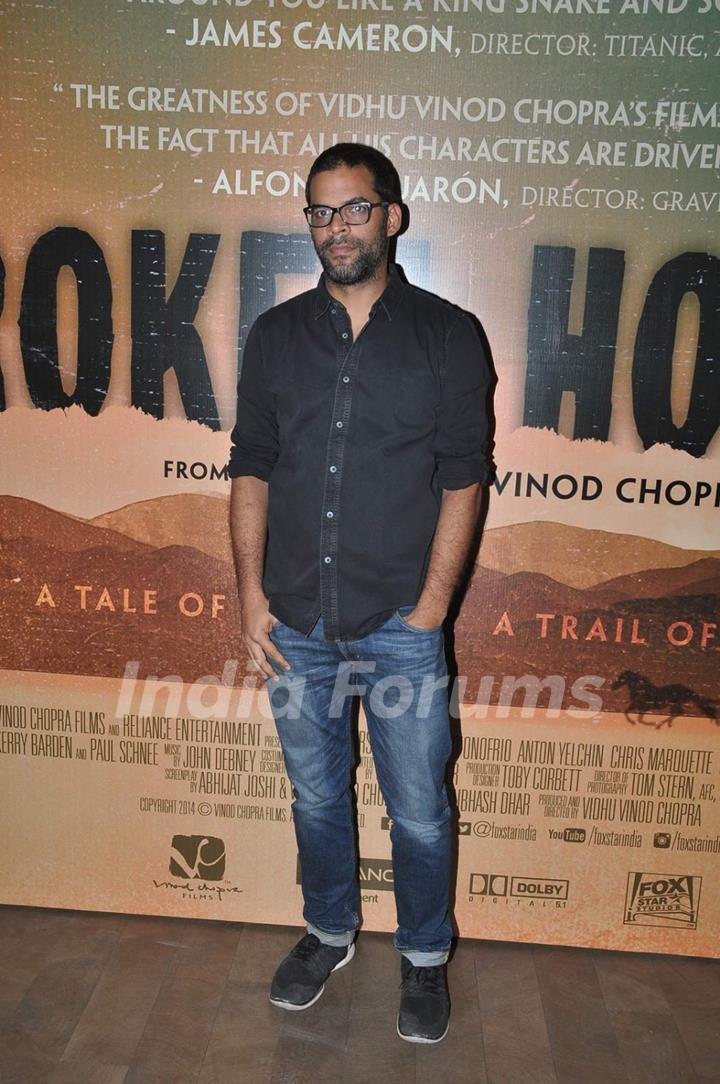 Vikramaditya Motwane poses for the media at the Special Screening of Broken Horses