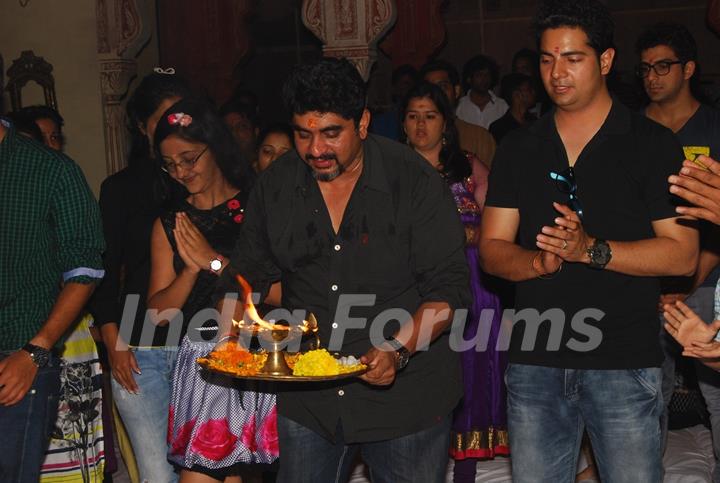 Rajan Shahi was snapped offering prayers at 1700 Episodes Completion of Yeh Rishta Kya Kehlata Hai