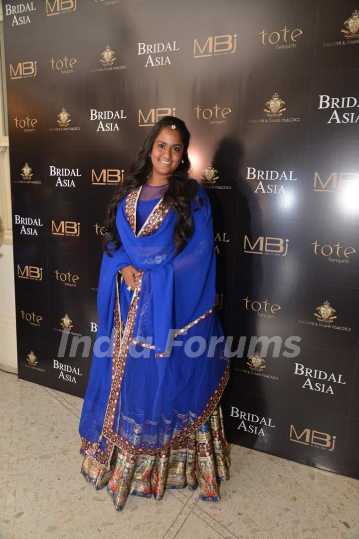 Arpita Khan poses for the media at Shane & Falguni Peacock Preview for Bridal Asia Show