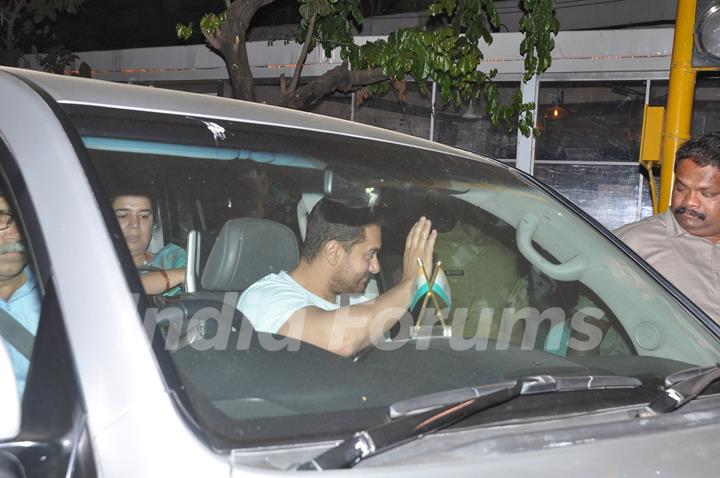 Aamir Khan was snapped with his family at a dinner outing in the City