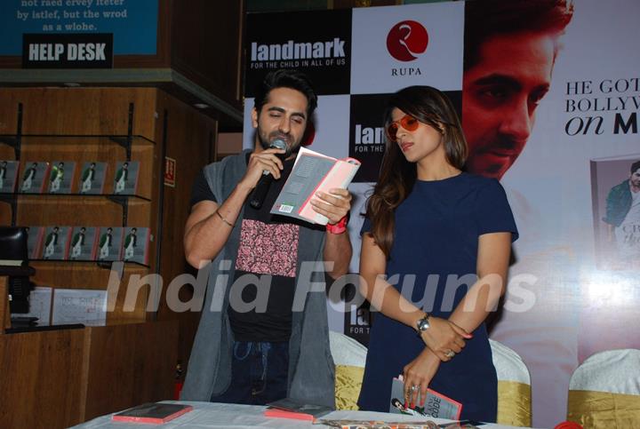 Ayushmann Khurrana reading few lines from the Book Cracking The Code