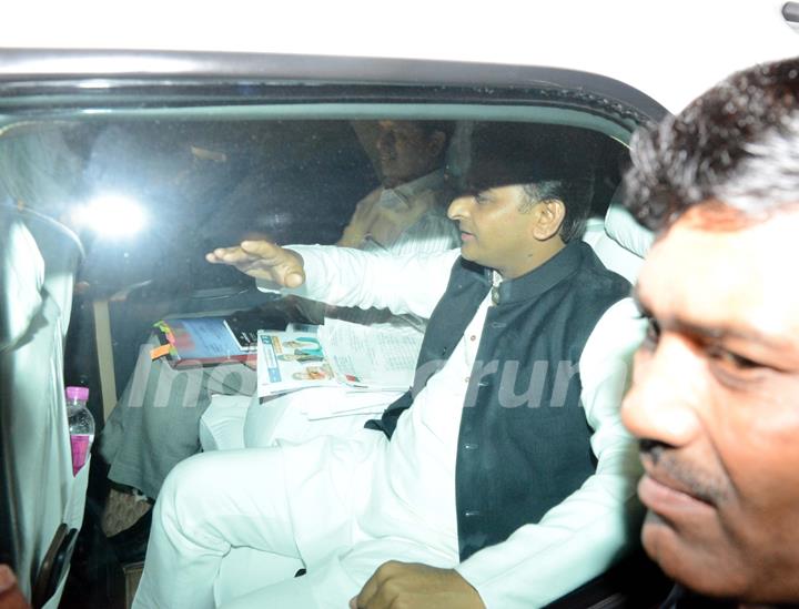 Akhilesh Yadav was snapped at Suresh Raina and Priyanka Chaudhary's Wedding Ceremony