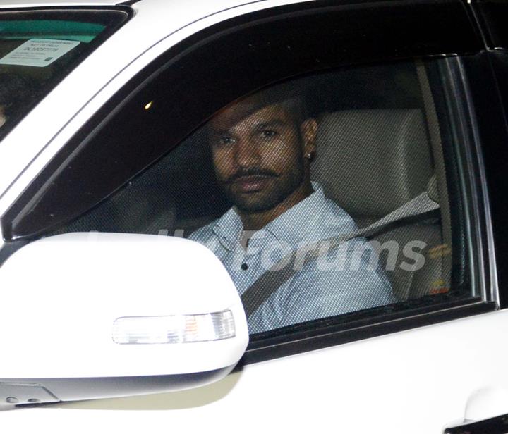 Shikhar Dhawan was snapped at Suresh Raina and Priyanka Chaudhary's Wedding Ceremony