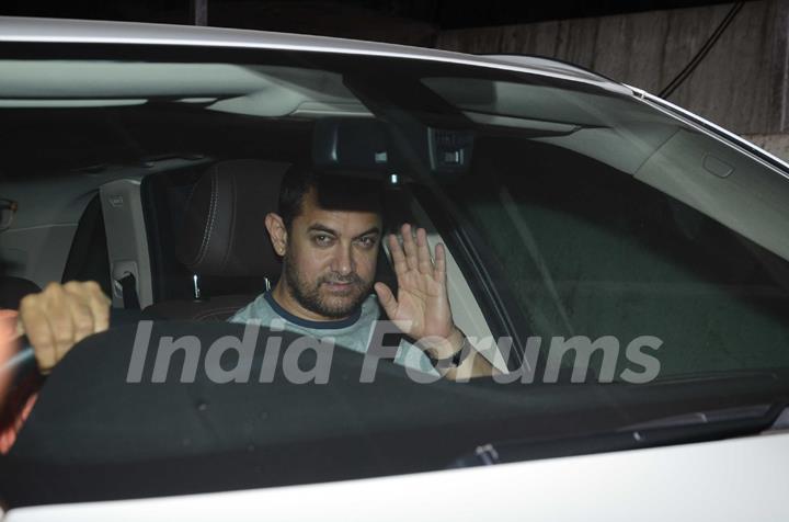 Aamir Khan was snapped at the Special Screening of Fast & Furious 7