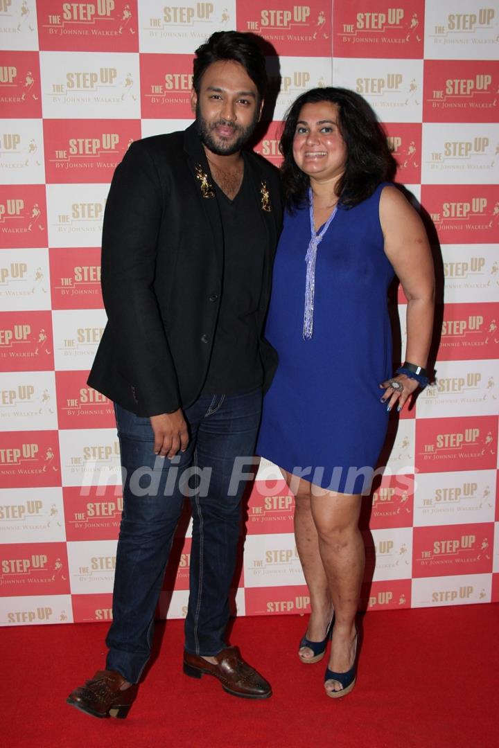Nikhil Thampi and Divya Palat poses at 'The Step Up' Finale