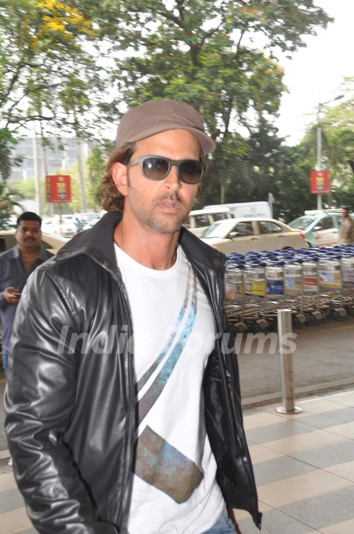 Hrithik Roshan was snapped at Airport