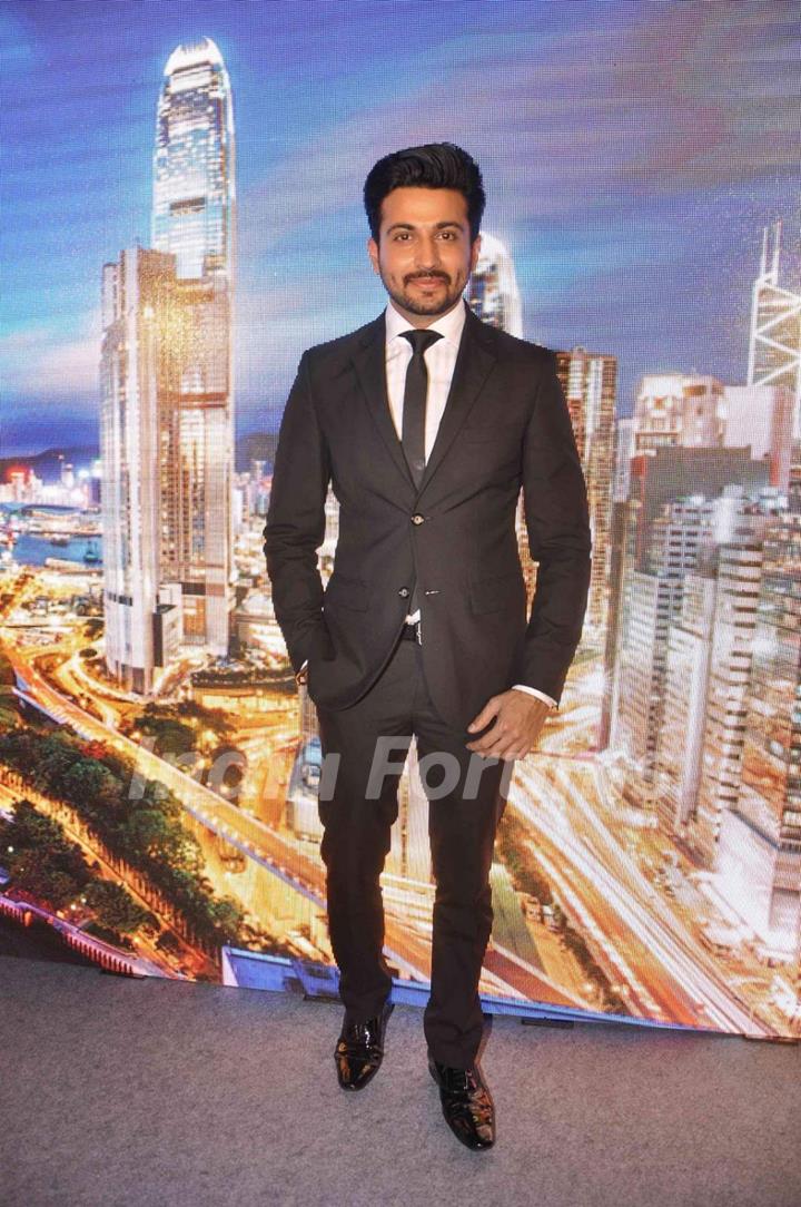 Suited Dheeraj Dhoopar poses for camera at Hong Kong Tourism Event