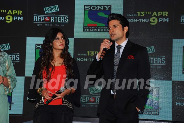 Rajeev Khandelwal and Kritika Kamra interacts at the launch of Sony TV 'Reporters'