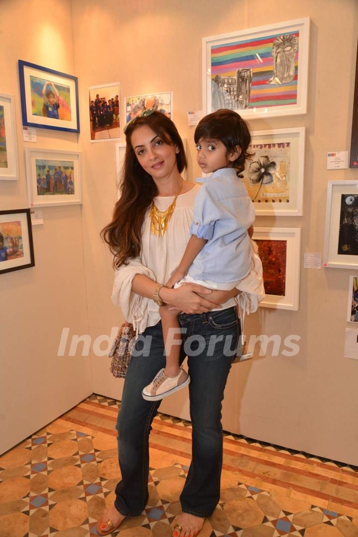 Seema Khan poses for the media at The Gateway Schools Annual Art Show