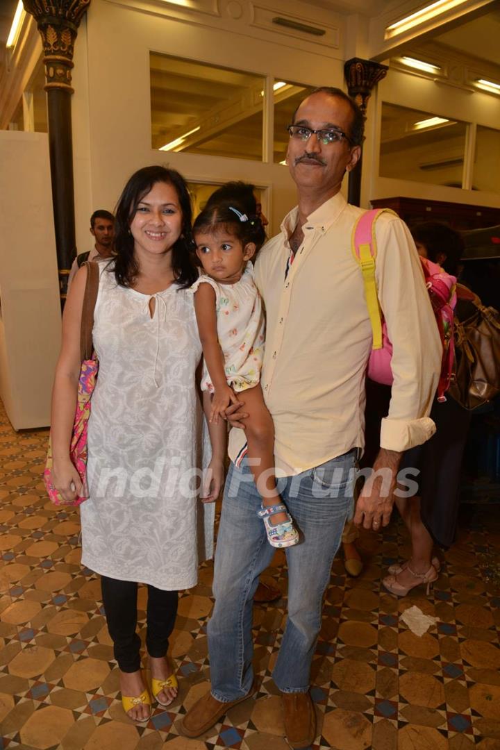 Rohan Sippy poses with his family at The Gateway Schools Annual Art Show