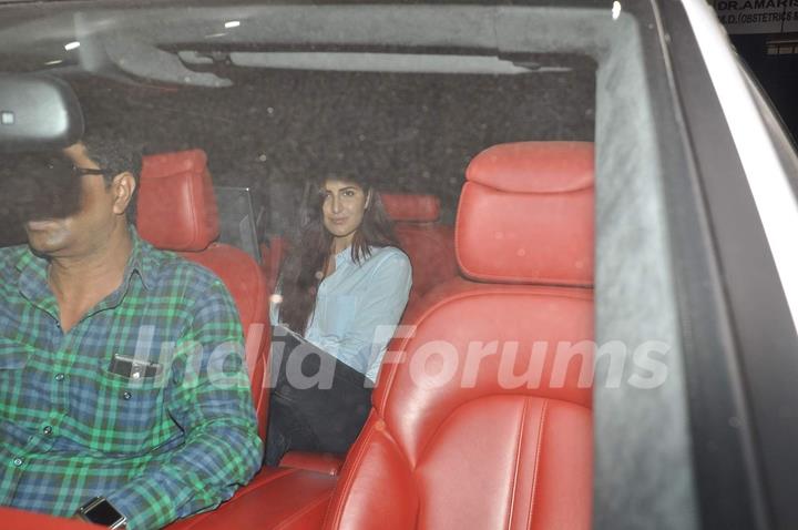 Katrina snapped while leaving a Family Dinner with Kapoors