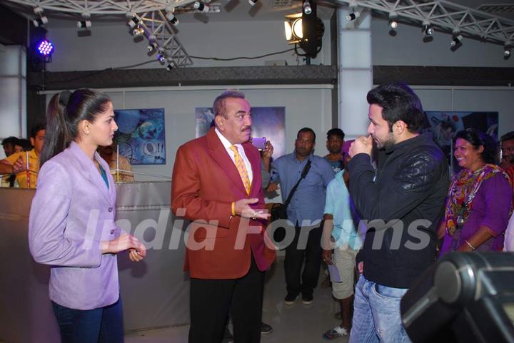 Emraan Hashmi and Amyra Dastur on the sets of CID for Promotions of Mr. X