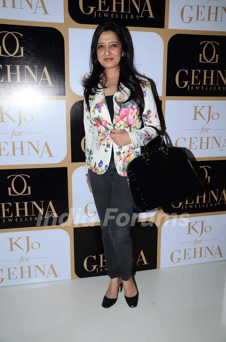 Amy Billimoria at Karan Johar's limited edition holiday collection for Gehna Jewellers