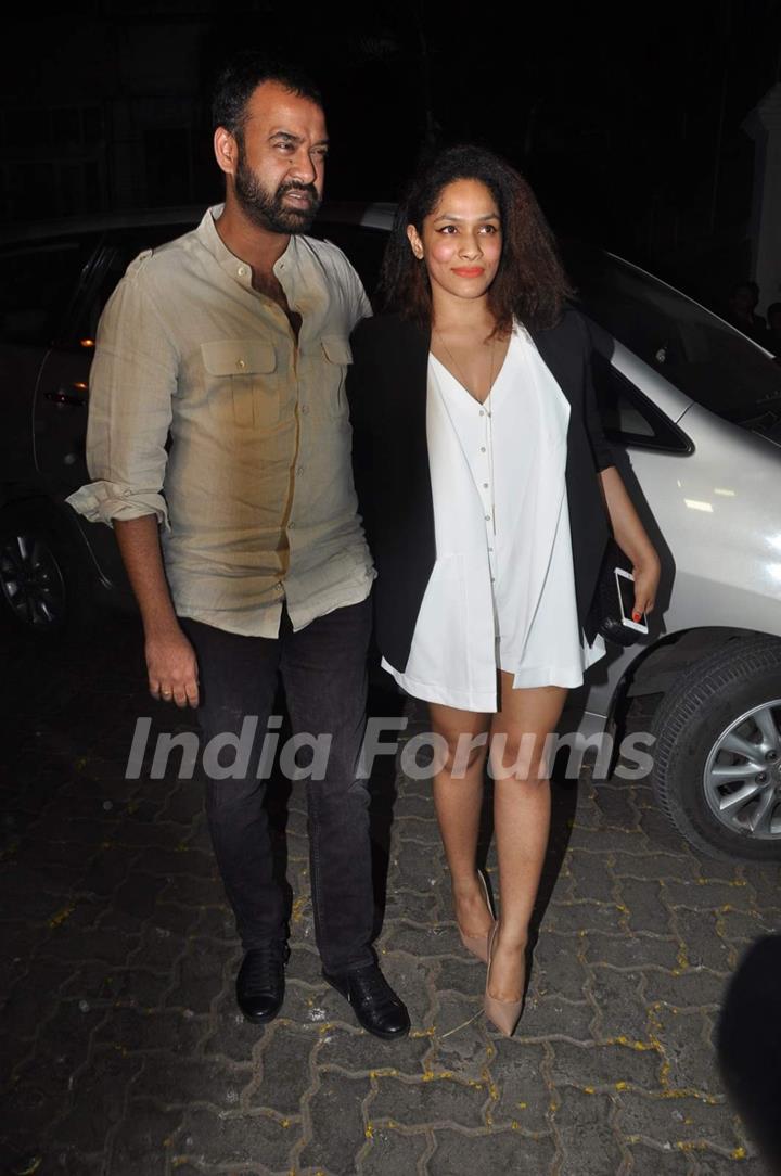 Masaba Gupta with her Fiancee at Special Screening of Dil Dhadakne Do's Trailer