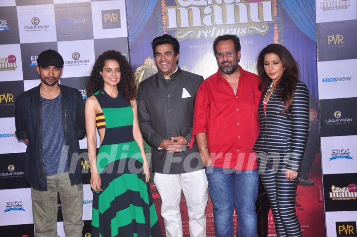 TWMR team at Tanu Weds Manu Trailer Launch