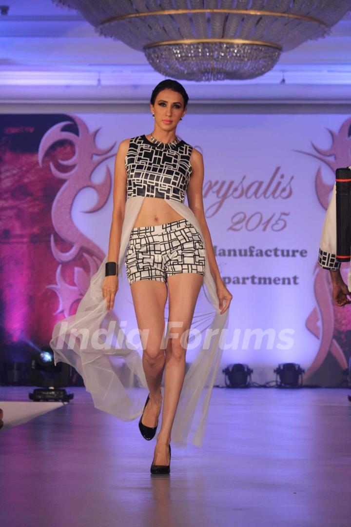 Alesia Raut walks the ramp at Chrysalis Fashion Show