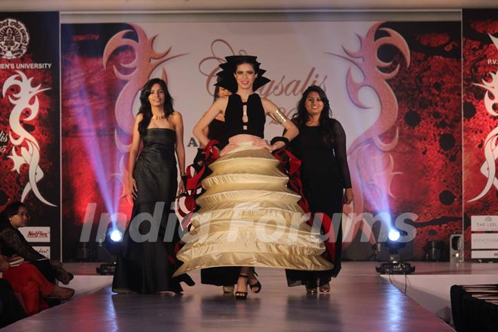 Sucheta Sharma James walks the ramp at Chrysalis Fashion Show