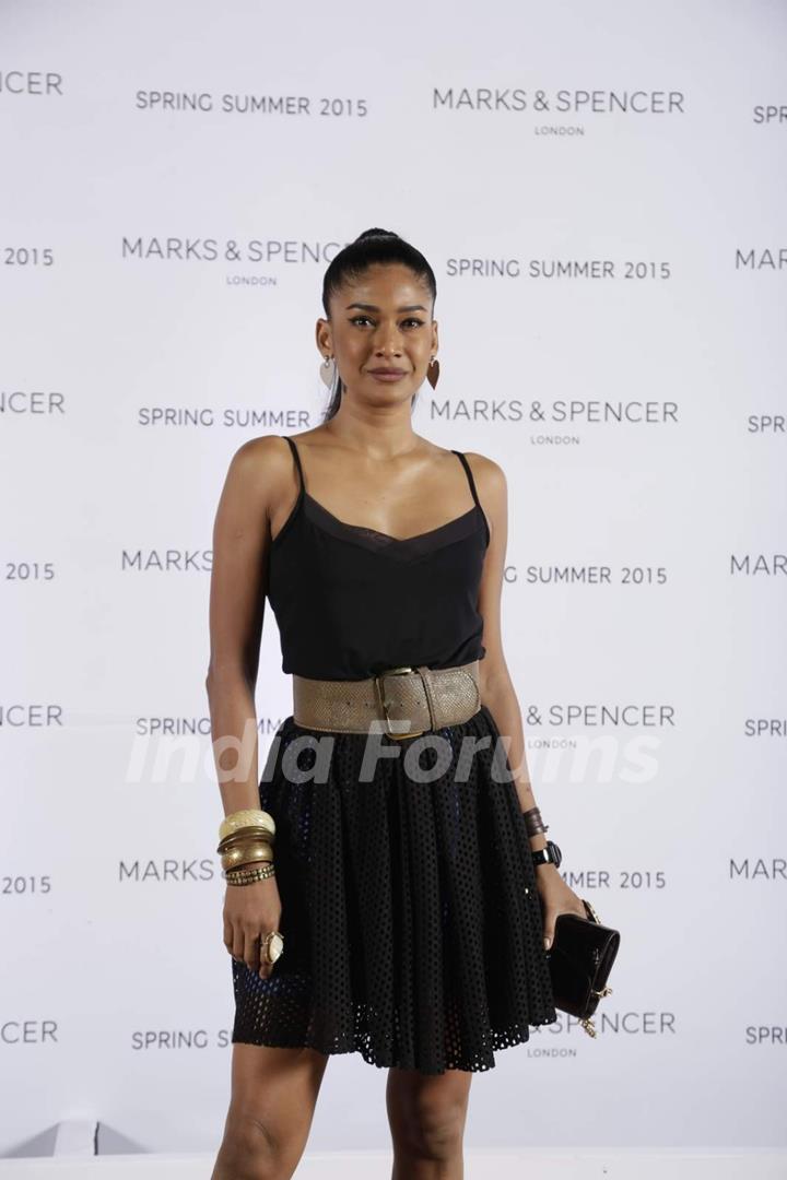 Carol Gracias poses for the media at Marks & Spencers Spring/Summer 2015 Collection Launch