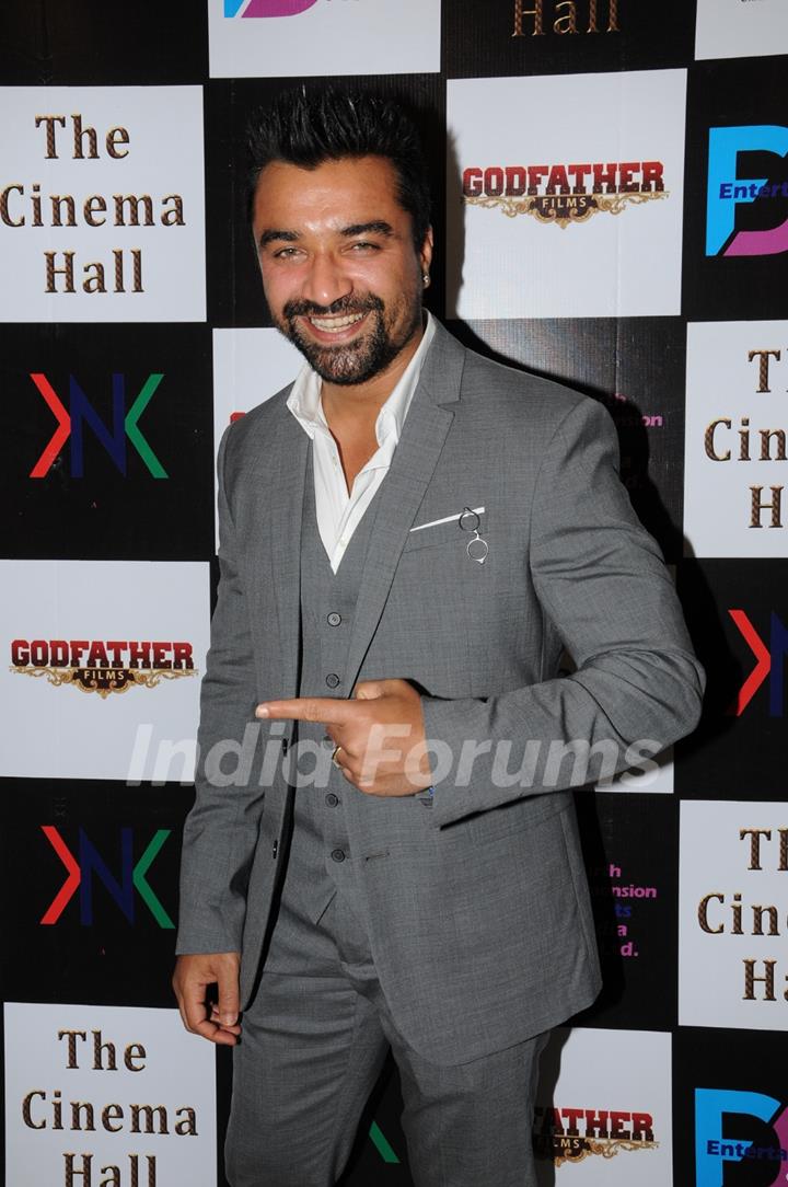 Ajaz Khan poses for the media at the Launch of the Movie The Cinema Hall