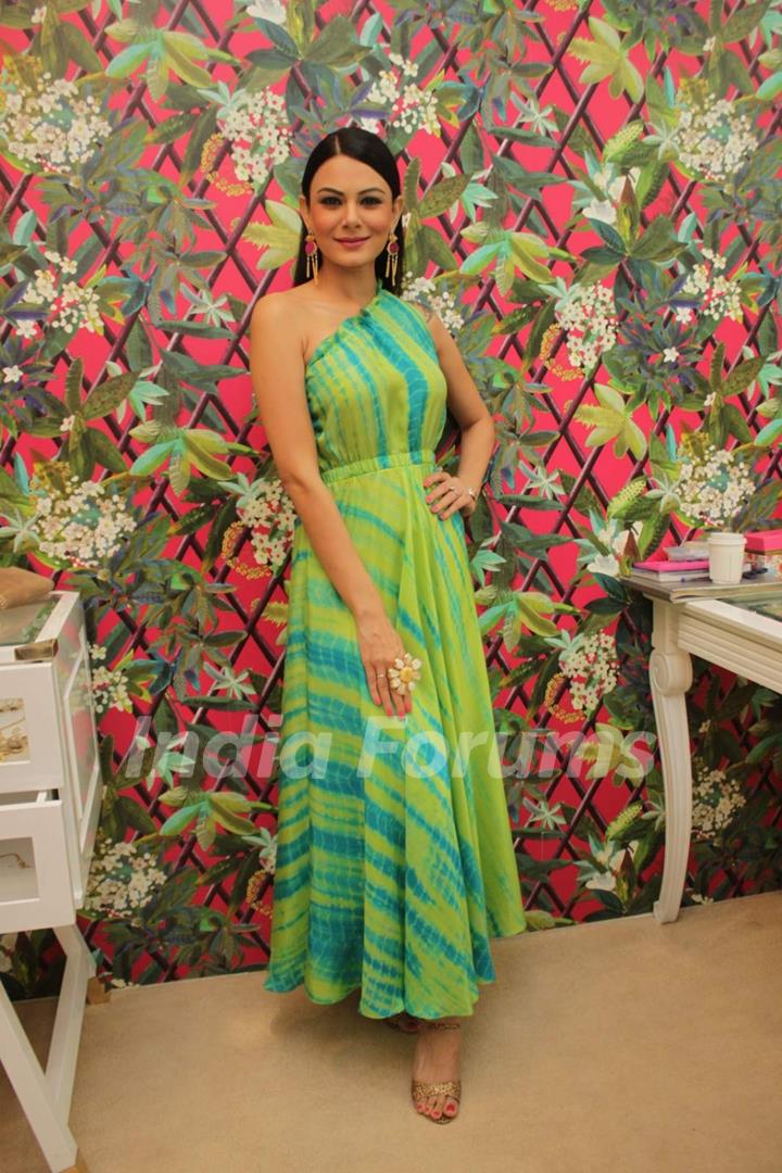 Aanchal Kumar poses at Mitaali Vohra's “The Bohemian” Flagship Store In Mumbai