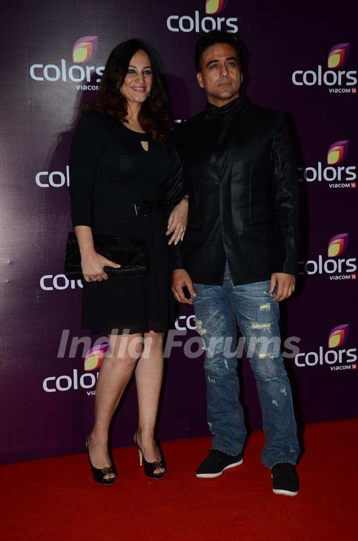 Rakshanda Khan with Sachin Tyagi at Color's Party