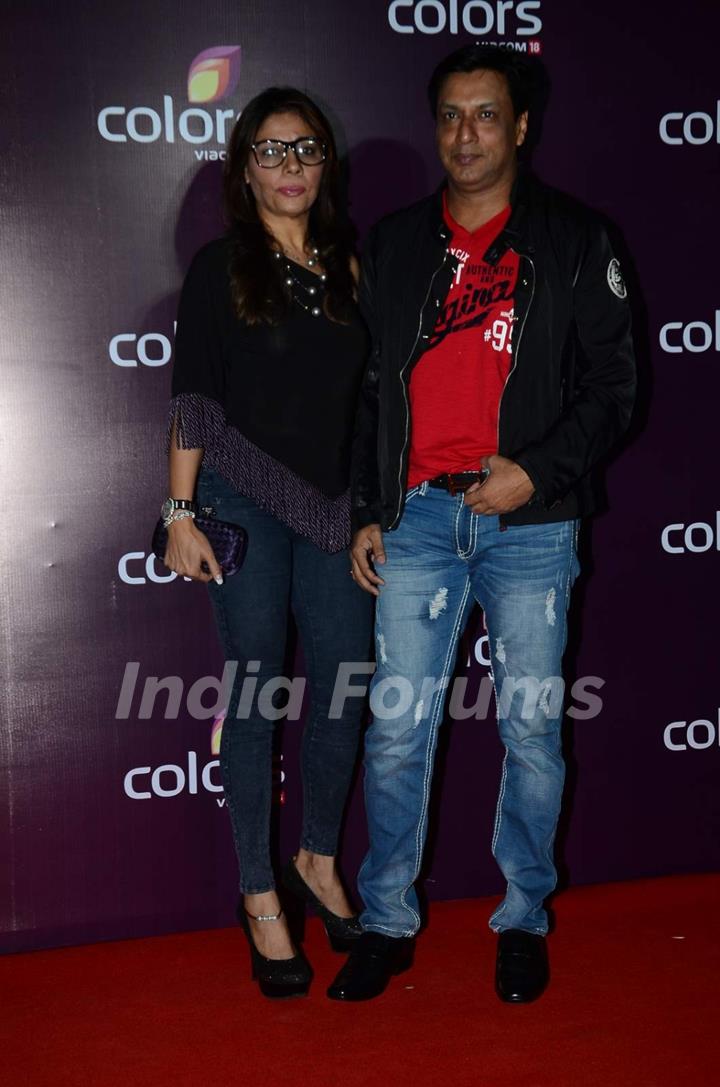 Madhur Bhandarkar With His Wife at Color's Party