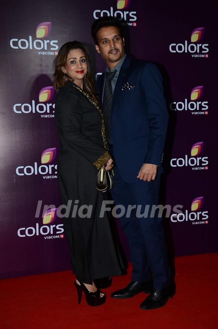 Jimmy Shergill With his Wife at Color's Party