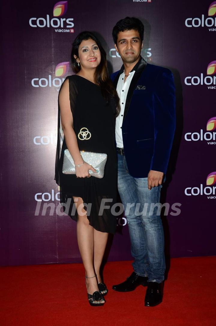 Juhi Parmar and Sachin Shroff at Color's Party