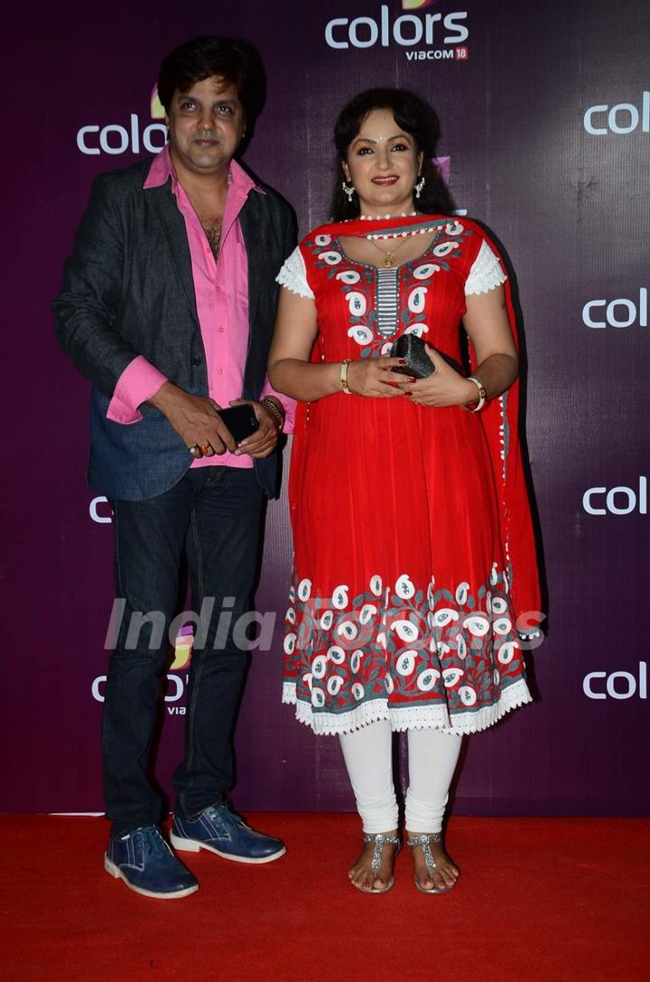 Upasna Singh and Neeraj Bharadwaj at  Color's Party