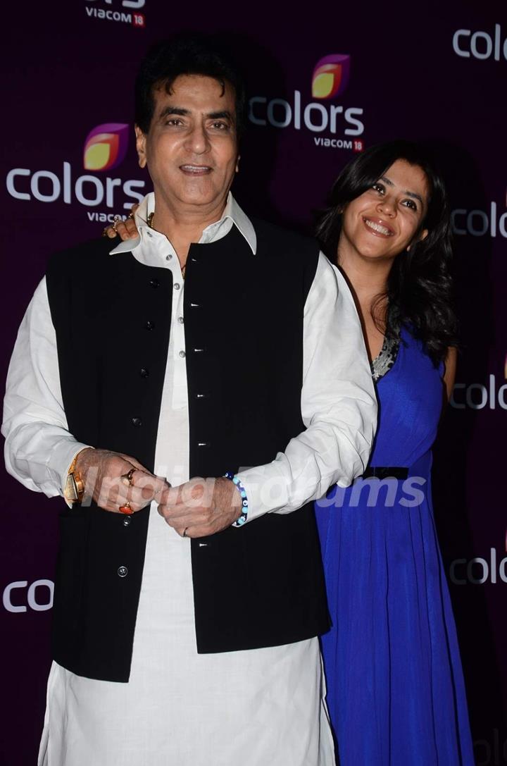 Ekta Kapoor and Jeetendra at Color's Party