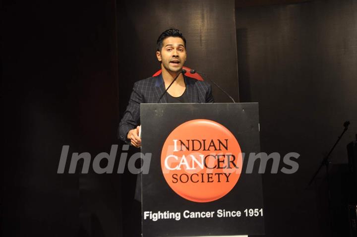 Varun Dhawan at Indian Cancer Society's Anti - Tobacco Campaign