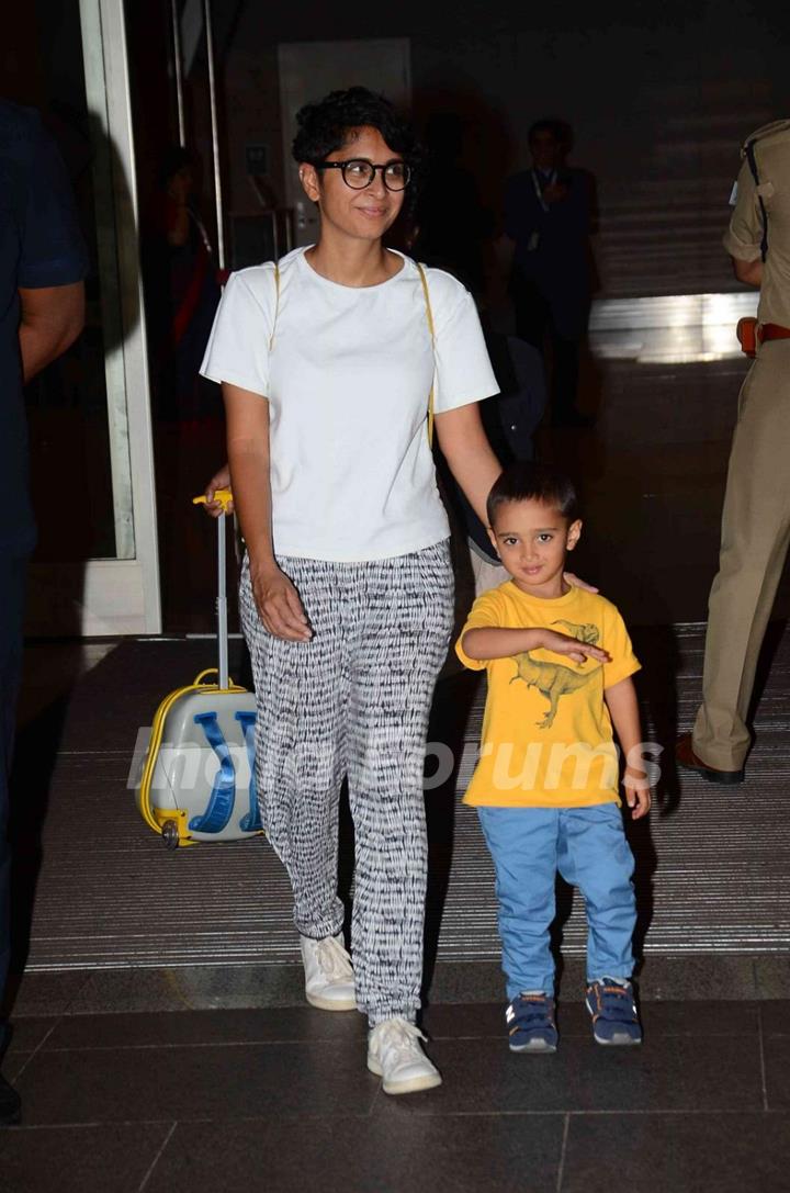 Azad Rao Khan smiles for the camera while returning from Disneyland Trip