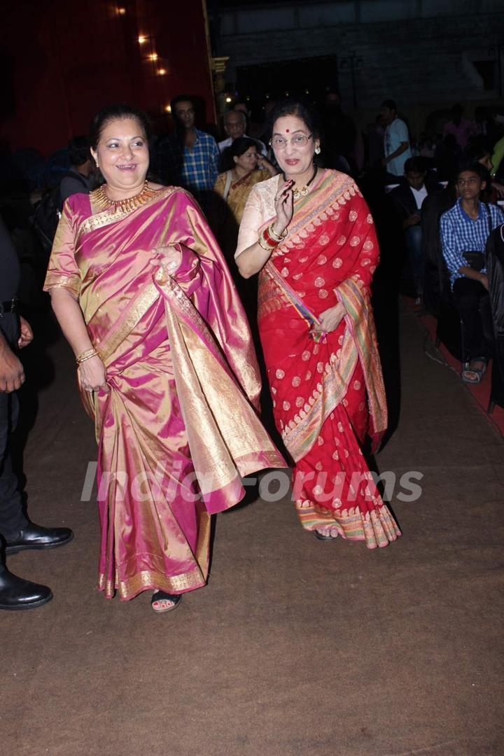 Smita Jaykar was snapped at Sankruti Kala Darpan Marathi Awards