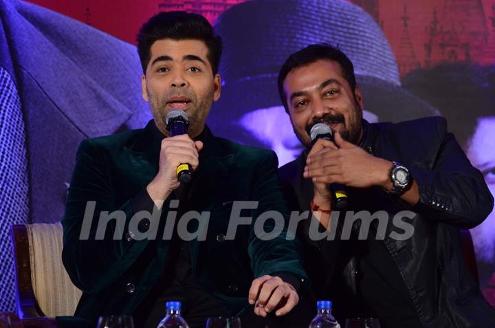 Anurag and Karan at 2nd Trailer Launch of Bombay Velvet