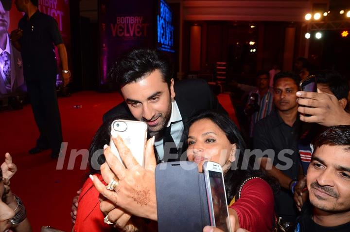 Ranbir Clicks a Selfie with Fans at 2nd Trailer Launch of Bombay Velvet