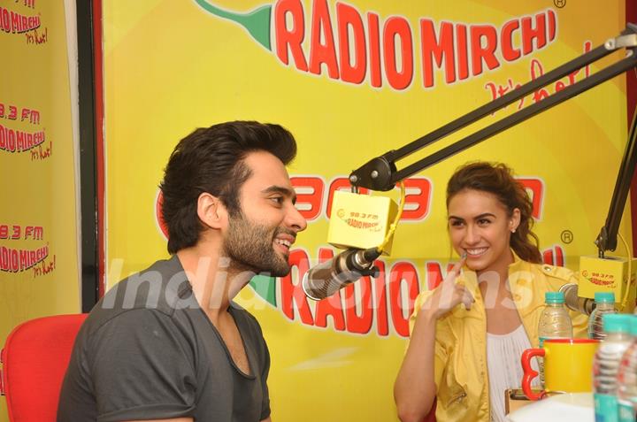 Jackky Bhagnani and Lauren Gottlieb at Radio Mirchi For Welcome to Karachi Promotions