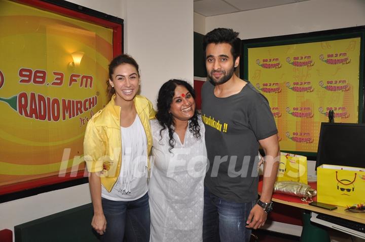 Jackky Bhagnani and Lauren Gottlieb at Radio Mirchi For Welcome to Karachi Promotions