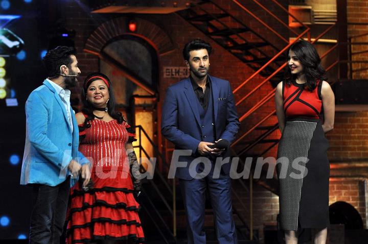 Bombay Velvet Team for Promotion of Bombay Velvet on India's Got Talent 6