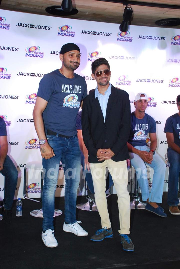 Harbhajan Singh of Mumbai Indians Team Visits Jack and Jones Store in Mumbai