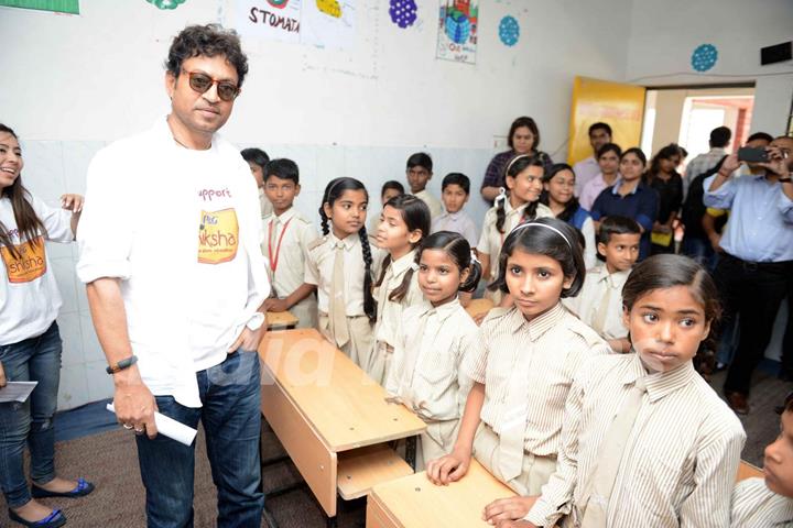Irrfan Khan with the students of P&G Shiksha Foundation