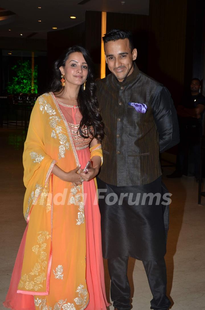 Anita Hassanandani with her husband at Ceremony