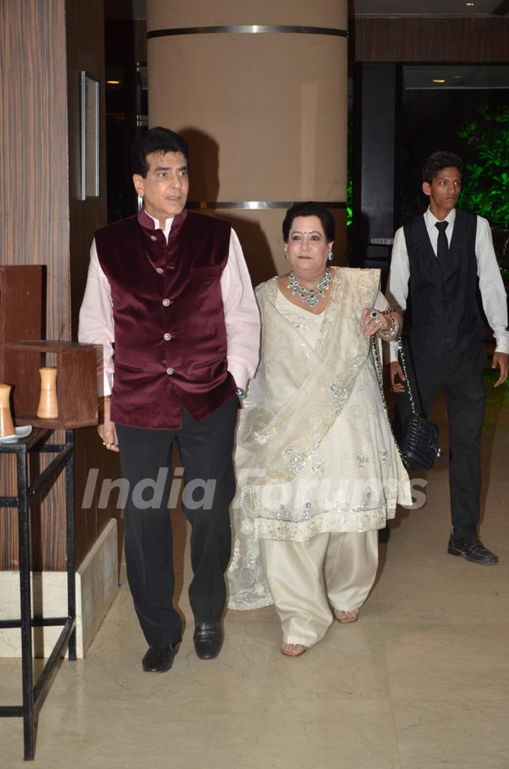 Jeetendra and Shobha Kapoor at Karan and Ankita's Ceremony