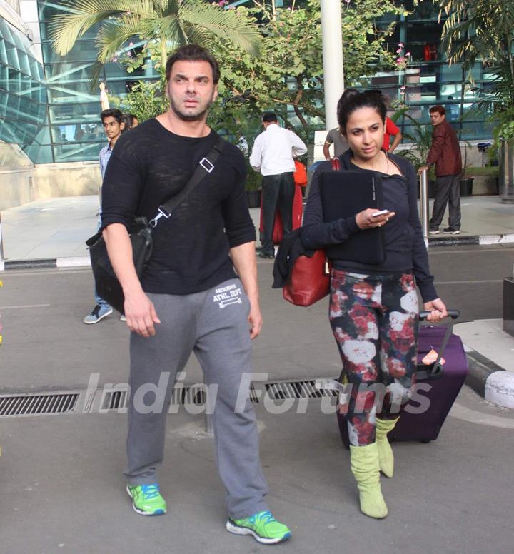 Sohail Khan was snapped at Airport