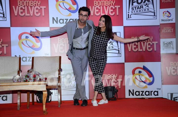 Ranbir Kapoor and Anushka Sharma at Bombay Velvet Game Launch