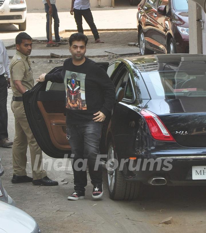Karan Johar Snapped at Salman's Residence (Galaxy Apartments)